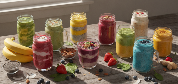 découvrez 10 recettes de smoothies sains et délicieux pour bien démarrer votre journée avec un petit-déjeuner nutritif et énergisant.