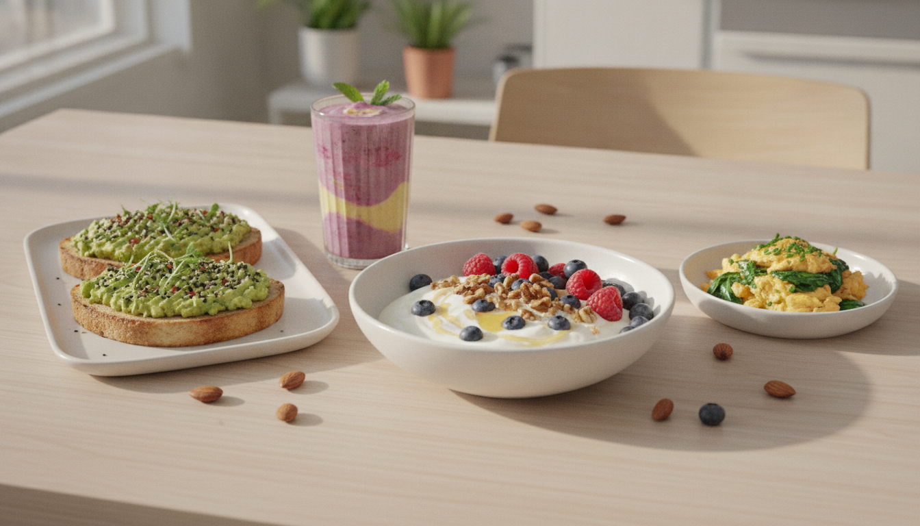 découvrez des idées simples et délicieuses de petit-déjeuner protéiné pour rester énergique et tenir toute la matinée sans coup de fatigue.